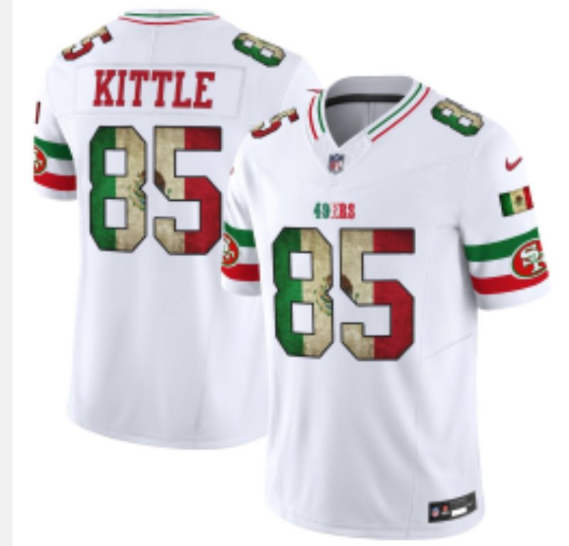 Men 2026 San Francisco 49ers #85 Kittle White three generations Nike Limited NFL Jersey style 006->san francisco 49ers->NFL Jersey